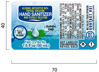 Hand Sanitizer 50ml (1.6fl.oz) (Hand Sanitizer Gel 1.6floz  50m)